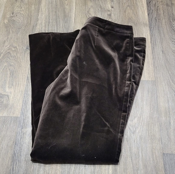 Escada Velvet Brown Trousers Size 44 - Picture 2 of 5